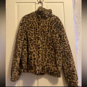 Leopard Fur bomber jacket